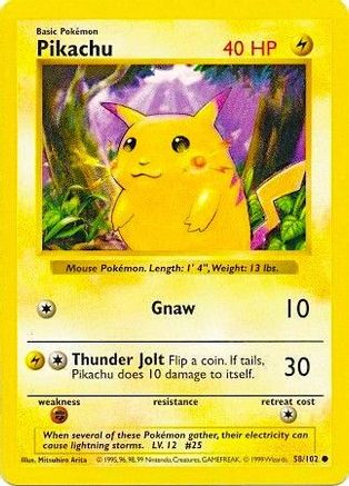 Pikachu (Red Cheeks) (Shadowless Red Cheeks)